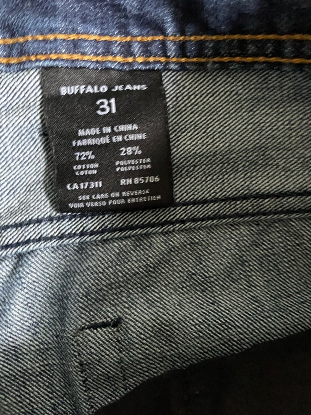Buffalo Jeans Kyle Straight Leg Blue Denim Men’s W31 Embroidered Back Pockets - Picture 3 of 12